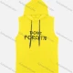 Wholesale Men's 100%Cotton Casual Drawstring Letter Slogan Print Hooded Tank Top With Kangaroo Pocket MS2017# 2# Clothing Wholesale Market Liuhua