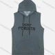 Wholesale Men's 100%Cotton Casual Drawstring Letter Slogan Print Hooded Tank Top With Kangaroo Pocket MS2017# 7# Clothing Wholesale Market Liuhua
