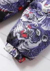 Wholesale Men's Fashion Long Sleeve Stand Collar Tiger Print Puffer Coat 916# - Liuhuamall