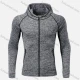 Wholesale Boy's Athletic Workout Plain Splicing Long Sleeve Hoodie 831# Gray Clothing Wholesale Market Liuhua