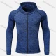 Wholesale Boy's Athletic Workout Plain Splicing Long Sleeve Hoodie 831# Blue Clothing Wholesale Market Liuhua