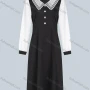 Wholesale Women's Two Tone Guipure Lace Peter Pan Collar Raglan sleeve Button Midi Dress FS833# preview