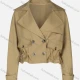 Wholesale Women's Casual Plain Lapel Double Breasted Long Sleeve Flap Pockets Drawstring Crop Trench Coat Jacket Camel Clothing Wholesale Market Liuhua