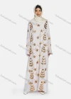Wholesale Women's Islamic Muslim Round Neck Sequin Star Glitter Maxi Abaya - Liuhuamall