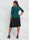 Wholesale Women's Elegant Round Neck 3/4 Sleeve Applique Blouse - Liuhuamall