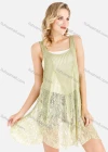 Wholesale Women's Casual Sleeveless Floral Weave&Lace Asymmetrical Hem Cover Up - Liuhuamall