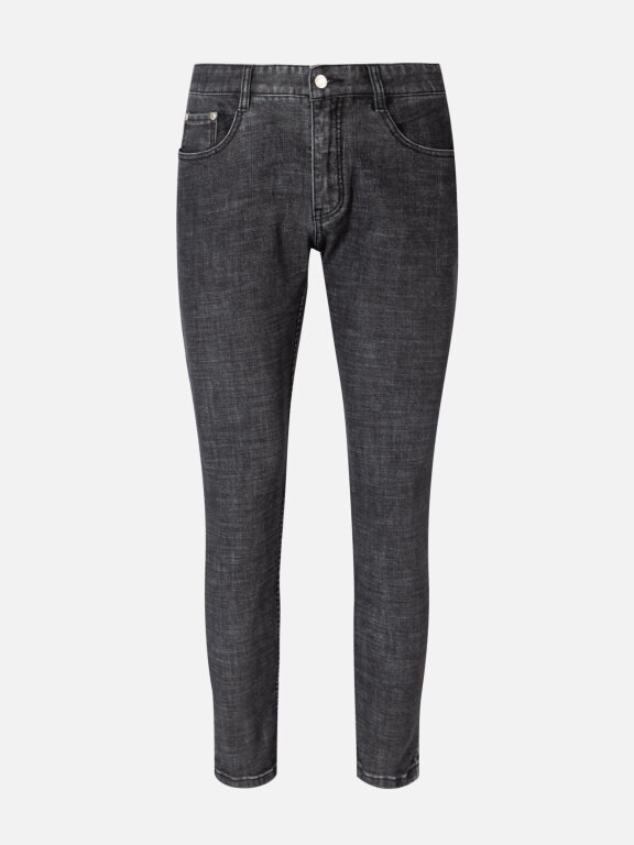 Men's Casual Plain Slim Fit Zip Patch Pockets Denim Jeans B839#, Clothing Wholesale Market -LIUHUA, Jeans%20%26%20Denim