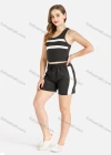 Wholesale Women's Summer Racerback Crop Top&Shorts Sportwear Set - Liuhuamall