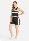 Wholesale Women's Summer Racerback Crop Top&Shorts Sportwear Set - Liuhuamall