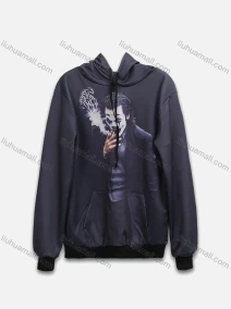 Wholesale Men's Casual Joker Figure Long Sleeve Drawstring Pullover Hoodie With Kangaroo Pocket, LIUHUA CLOTHING WHOLESALE