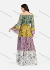 Wholesale Women's Casual Off Shoulder Bell Sleeve Lace Up Floor Length Dress A1336# - Liuhuamall