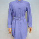 Women's Casual Long Sleeve Collared Button Down Buckled Belt Shirt Dress 22# Clothing Wholesale Market -LIUHUA