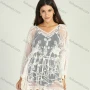 Wholesale Women's Plain Bell Sleeve Embroidered Lace Bikini Cover Up preview