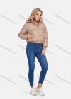 Wholesale Women's Casual Zipper Plain Hooded Crop Leather Jacket - Liuhuamall