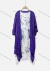 Wholesale Women's Casual 2 Piece Crew Neck Floral Print Sleeveless Dress & Plain Cardigan 048# - Liuhuamall