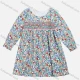 Wholesale Girls' Fall Round Neck Allover Ditsy Floral Ruched Dress Multi-color Guangzhou Clothing Wholesale Market & Suppliers -LIUHUAMALL