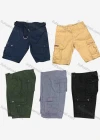 Wholesale Men's Casual Plain Multiple Pockets Cargo Shorts - Liuhuamall