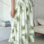 Wholesale Women's Elegant Elastic Waist Abstract Print Midi Pleated Skirt AY257# preview