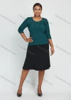 Wholesale Women's Elegant Round Neck 3/4 Sleeve Applique Blouse - Liuhuamall