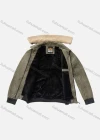 Wholesale Men's Suede Long Sleeve Detachable Fuzzy Collar Bomber Jackets 2998# - Liuhuamall