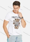 Wholesale Men's Rhinestone Teddy Bear Graphic Slim Fit Tee - Liuhuamall