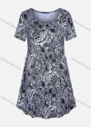 Wholesale Women's Casual Scoop Neck Floral Print Tunic - Liuhuamall