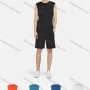 Wholesale Men's Sporty Round Neck Sleeveless Striped Breathable Plain Tank Top preview