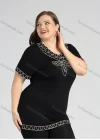 Wholesale Women's Plus Size Round Neck Short Sleeve Embroidery Casual Top - Liuhuamall