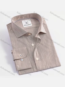 Wholesale Men's Formal Plain Collared Long Sleeve Button Down Shirts, LIUHUA CLOTHING WHOLESALE