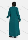 Wholesale Women's Vintage Long Sleeve Button Front Pocket Embroidery Pattern Crew Neck Maxi Nightgown - Liuhuamall