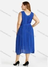 Wholesale Women's Linen Plain Sleeveless Keyhole Neck Midi Dress With Belt - Liuhuamall