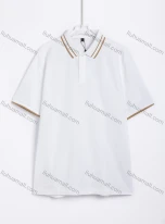 Wholesale Men's Casual Striped Collar Short-Sleeve Polo Shirt #26T1181-2, LIUHUA CLOTHING WHOLESALE