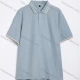Wholesale Men's Casual Striped Collar Short-Sleeve Polo Shirt #26T1181-9 Gray Blue Clothing Wholesale Market Liuhua