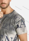 Wholesale Men's Fashion Letter Graphic Round Neck T Shirt - Liuhuamall
