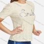 Wholesale Women's Casual Puff Sleeve Letter Hollow Out Tops preview