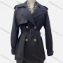 Wholesale Women's Casual Plain Lapel Long Sleeve Double Breasted Trench Coat With Belt preview