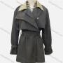 Wholesale Women's Casual Plain Lapel Long Sleeve Button Trench Coat With Belt preview