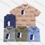 Wholesale Men's Casual Striped Short Sleeve Patch Pocket Polo Shirts preview