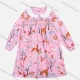 Wholesale Girls' Fall 100%Cotton Ruched Long Sleeve Allover Cartoon Print Dress Pink Guangzhou Clothing Wholesale Market & Suppliers -LIUHUAMALL