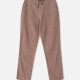 Women's Casual Plain Drawstring Patch Pocket Button Ankle Length Straight Leg Pants Pale Chestnut Clothing Wholesale Market -LIUHUA