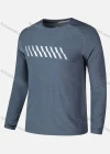 Wholesale Men's Round Neck Long Sleeve Reflective Stripes Running Workout Pullover Sweatshirt T205# - Liuhuamall