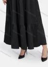 Wholesale Woman's Casual Plain Square Neck Tiered Lace Up Dress 9144# - Liuhuamall