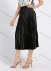 Wholesale Women's Casual Satin A Line Pleated Plain Midi Skirt - Liuhuamall