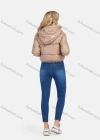 Wholesale Women's Casual Zipper Plain Hooded Crop Leather Jacket - Liuhuamall