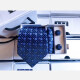 Men's Trendy Polka Dot Striped Tie & Pocket Square & Pair Cufflinks Sets Blue Clothing Wholesale Market -LIUHUA