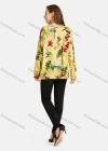 Wholesale Woman's Casual Round Neck Button Front Long Sleeve Floral Print Tunic - Liuhuamall