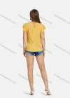 Wholesale Women's Casual Round Neck Ruffle Sleeve Plain Tops - Liuhuamall