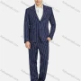 Wholesale Men's Fashion Single Breasted Lapel Striped Pockets Blazer & Pants 2 Piece Suit Sets preview