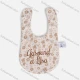 Wholesale Baby's Cute Letter Print Ditsy Floral Cartoon Print Terry Bib Khaki Clothing Wholesale Market Liuhua