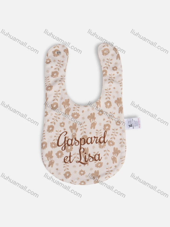 Wholesale Baby's Cute Letter Print Ditsy Floral Cartoon Print Terry Bib